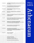 Athenaeum Program 2012-2013