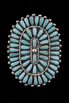 Navajo Petite Point Cluster RIng, turquoise