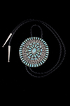 Navajo Cluster Petite Point Bolo, turquoise