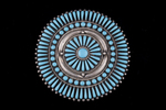 Navajo Pin/Pendant, block turquoise
