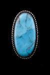 Navajo Oblong Ring, blue turquoise