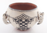 Serafina Ortiz, Cochiti pueblo. Frog bowl (pottery). Late 20th century, 6" x 8 1/2"