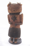 Hopi Koyemsi or Mudhead katsina sculpture. ca. 1890s. 8 3/4" tall