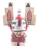 Wilson Tawaquaptewa, Figure with Extended Terraced Ears with Corn Motif. 9" x 4 1/2"