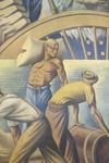 Somsen Hall Mural, West Wall, Center, Close-Up