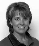 WSU Warrior Women's Volleyball Coach - Amy Fisher - Portrait 2001 by Winona State University
