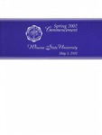 2002 Spring Commencement Program: Winona State University