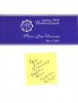 2003 Spring Commencement Program: Winona State University