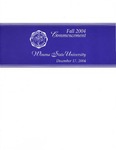 2004 Fall Commencement Program: Winona State University by Winona State University