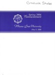 2006 Spring Commencement Program: Winona State University by Winona State University