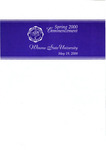 2000 Spring Commencement Program: Winona State University by Winona State University