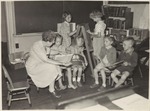 WSTC Miss Boyd & Children in class in Phelps School