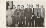 Maintenance and Faculty Bowling Team Listing of Names on back of picture